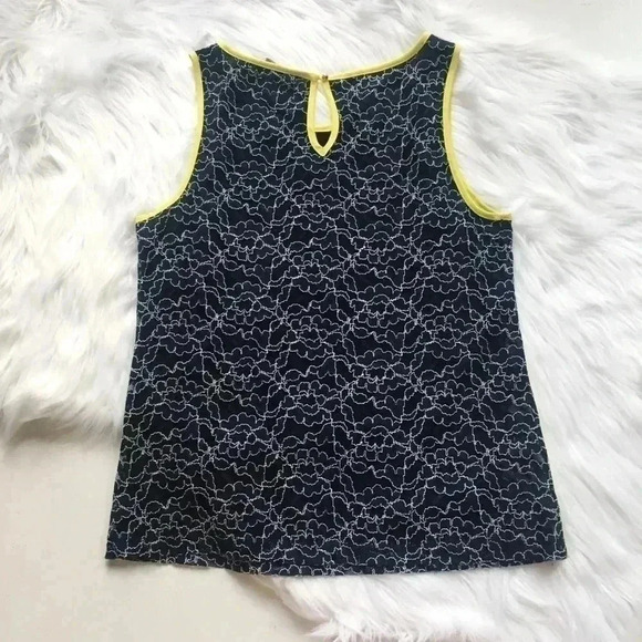 Banana Republic Blue Floral Lace Tank w/ Neon Trim - Picture 2 of 6